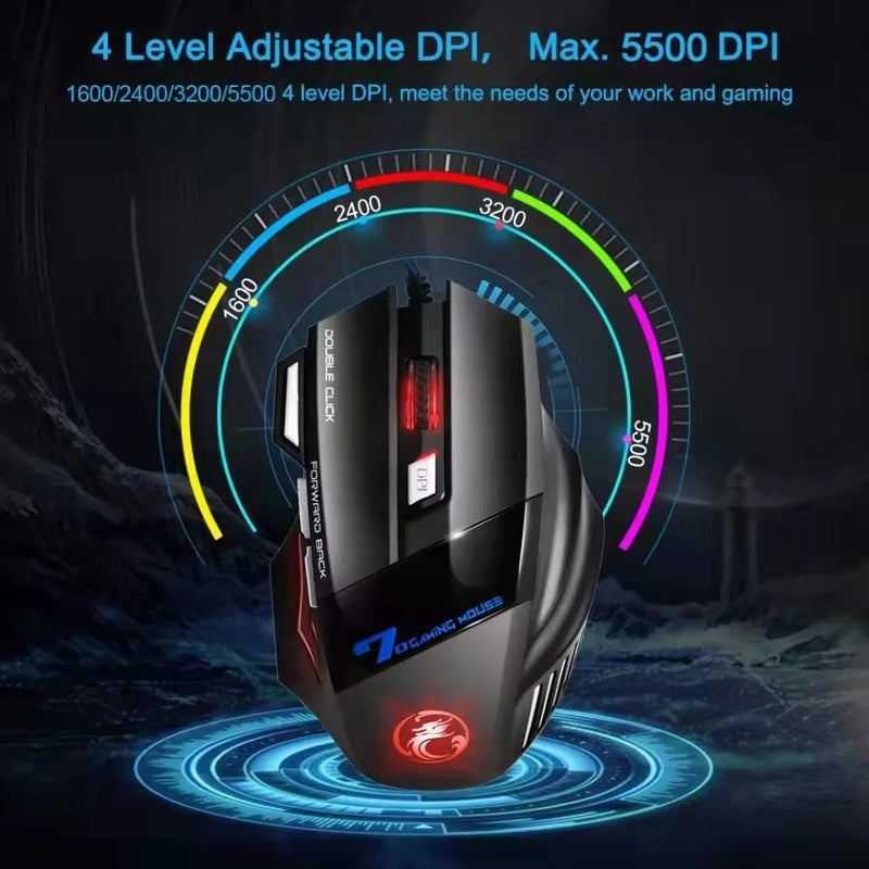 Mouse Gamer X7: Precisão, Velocidade e Estilo para Seu Jogo!