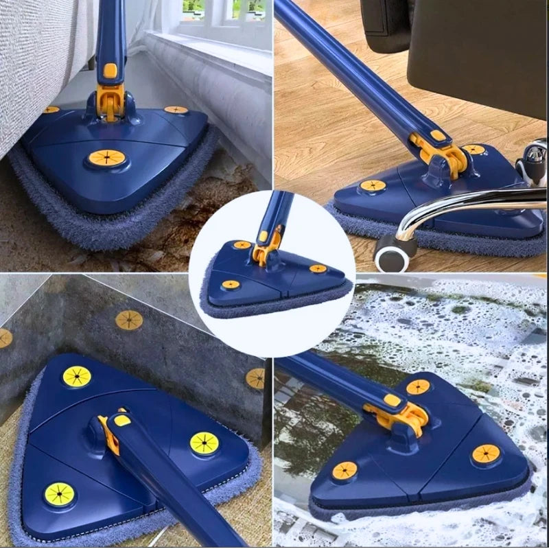 Mop Triangular 360° Ajustável: Limpeza Sem Esforço Para Todos os Cantos da Sua Casa!