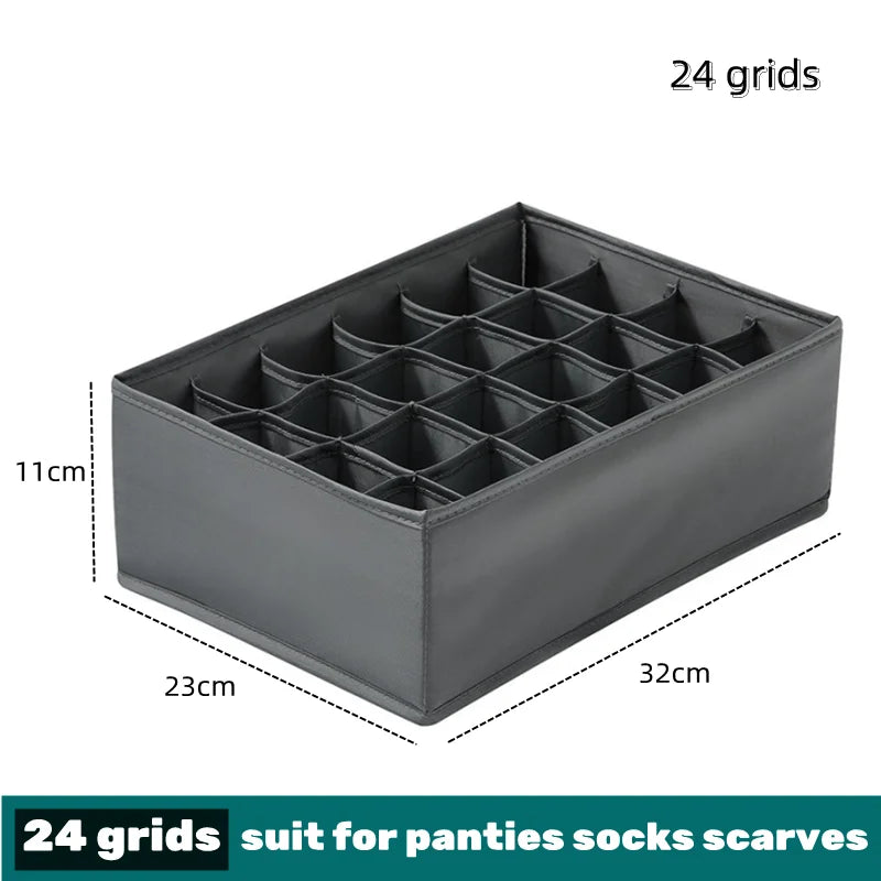 Organizador Multifuncional para Gavetas: Armazene Meias, Sutiãs, Lenços e Muito Mais com Praticidade e Estilo!