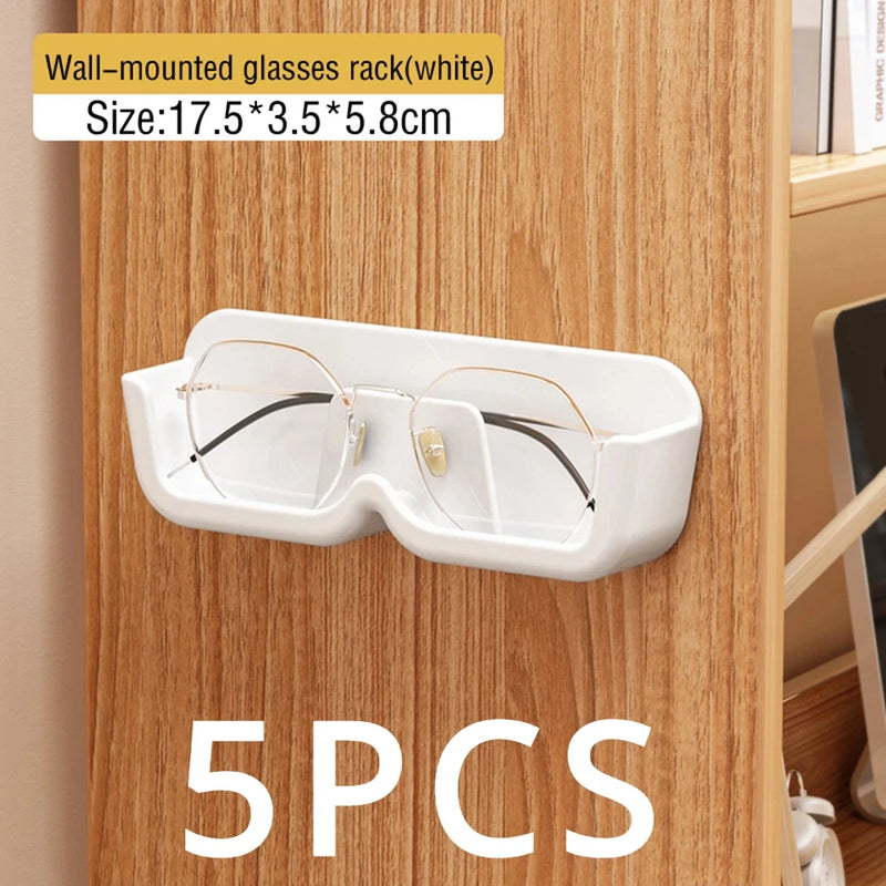 Organizador de Óculos Wall-Mounted: Prateleira de Armazenamento para Óculos e Sunglasses - Prático e Sem Perfuração