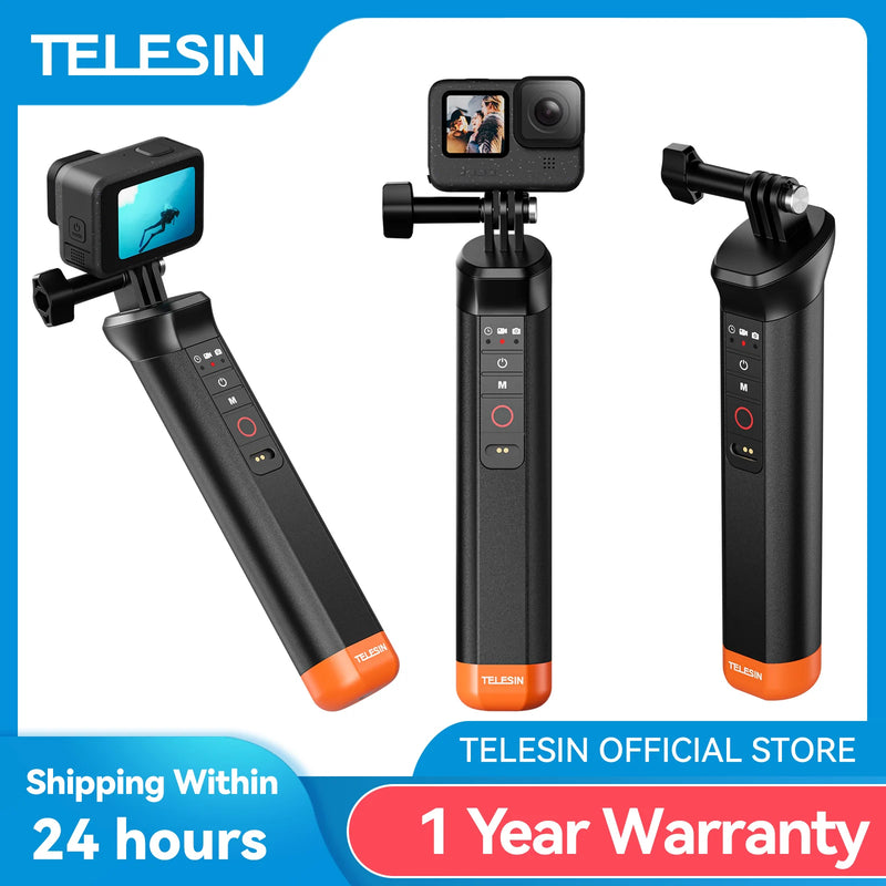 Capture Aventuras Subaquáticas com o TELESIN Buoyancy Bar – Bastão Flutuante à Prova d'Água com Controle Remoto para GoPro HERO 8-13!