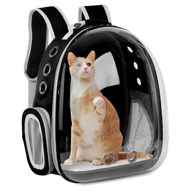 Mochila Espacial para Pets: Transporte Transparente, Confortável e Respirável para Seu Cachorro ou Gato