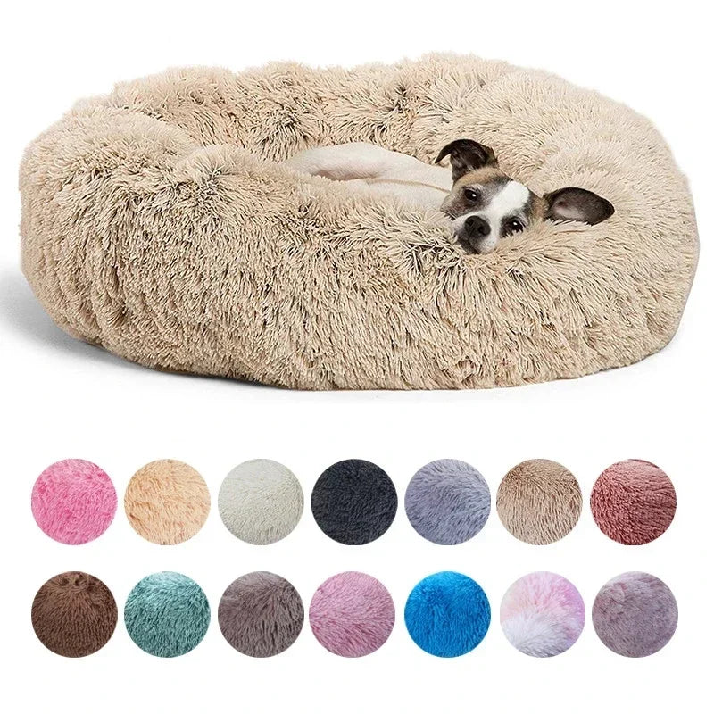 Cama Redonda Super Macia para Pets – Conforto e Aconchego para Cachorros e Gatos em Todos os Tamanhos!