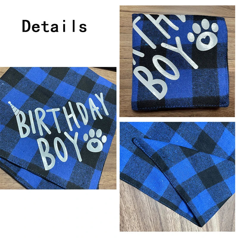 🎉Kit Completo de Decoração para Festa de Aniversário Pet - Lenço, Chapéu e Gravata Borboleta 🎉