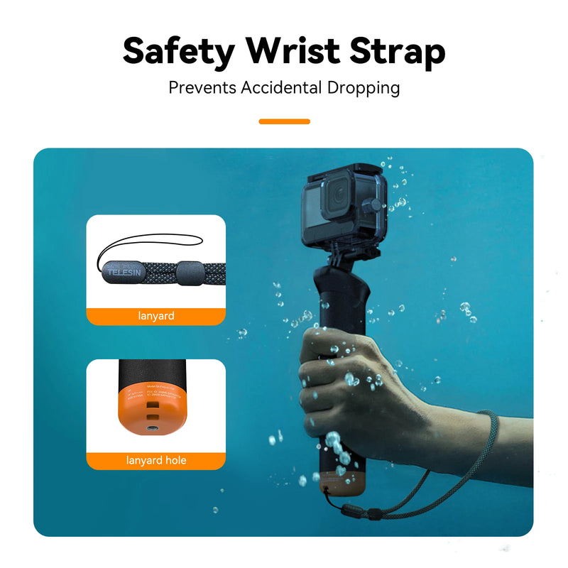 Capture Aventuras Subaquáticas com o TELESIN Buoyancy Bar – Bastão Flutuante à Prova d'Água com Controle Remoto para GoPro HERO 8-13!