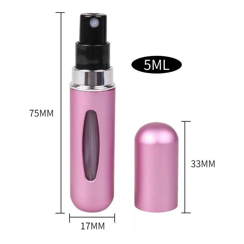 Frasco Recarregável de Perfume 5ml: Compacto, Prático e Ideal para Viagens!