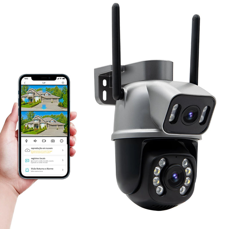 Câmera de Segurança Icsee 4K Ultra HD Wi-Fi - Proteção Total para Sua Casa e Empresa com Monitoramento 24h