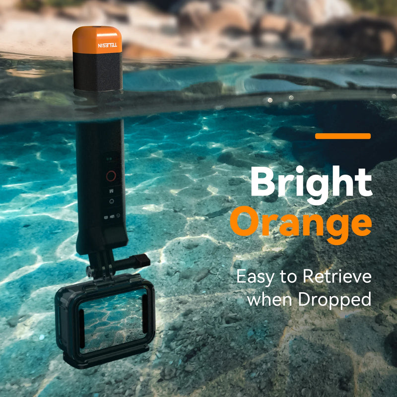 Capture Aventuras Subaquáticas com o TELESIN Buoyancy Bar – Bastão Flutuante à Prova d'Água com Controle Remoto para GoPro HERO 8-13!