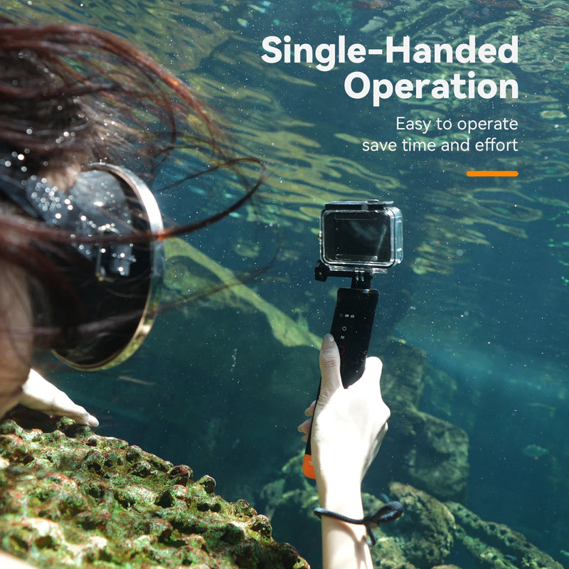 Capture Aventuras Subaquáticas com o TELESIN Buoyancy Bar – Bastão Flutuante à Prova d'Água com Controle Remoto para GoPro HERO 8-13!