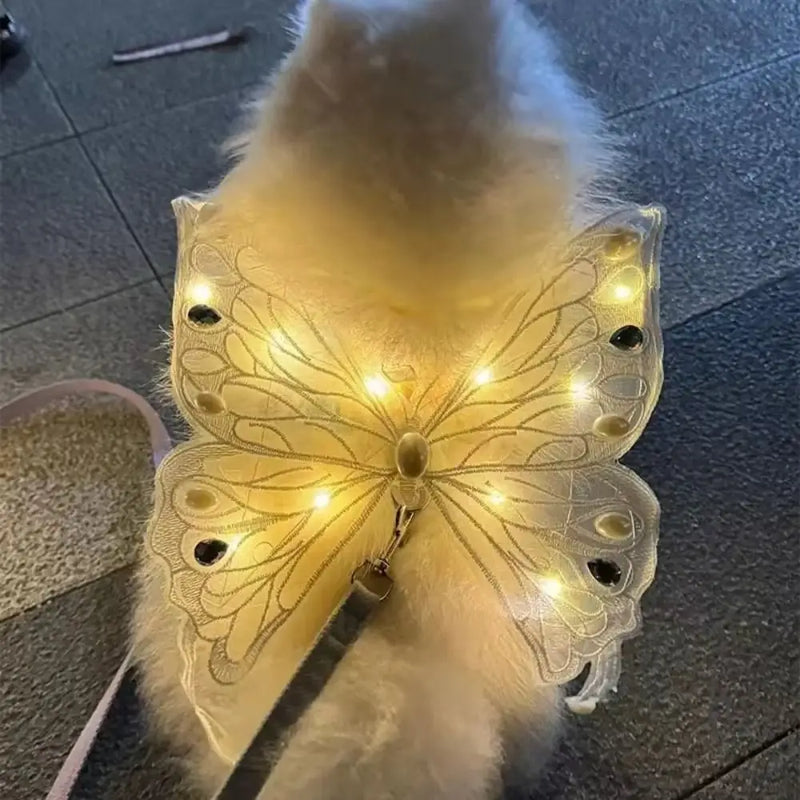 Asas de Borboleta Brilhantes para Cachorro - Decoração Encantadora para Pets! 🦋